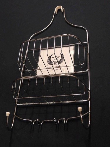 Chrome shower rack organizer - chrome,