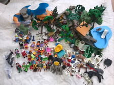 VDS GROS LOT PIECES PLAYMOBIL DECOR ROCHER + PERSONNAGES + ACCESSOIRES + ANIMAUX