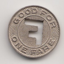 Fond Du Lac City Lines transit token - Fond Du Lac WI - WI220G