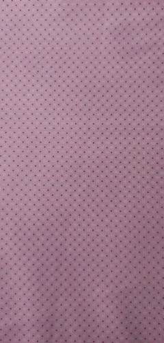 Coupon tissu rose points noirs