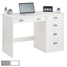 Bureau avec rangement 5 tiroirs en pin massif