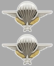 2 SPECIAL INSIGNIA ARMY WINDSHIELD PARACHUTE PATENT STICKER PE020