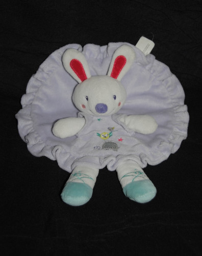 Doudou plat rond lapin - 🍀doudou,