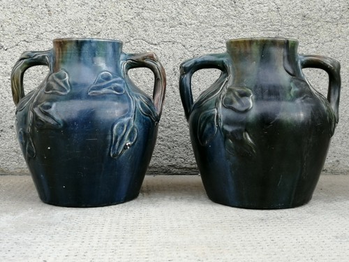 Paire vases art - , nouveau