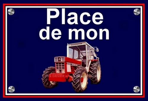 Plaque place mon tracteur - de,