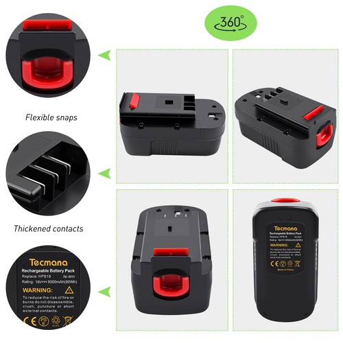 18v 5ah batterie - 5ah, pour