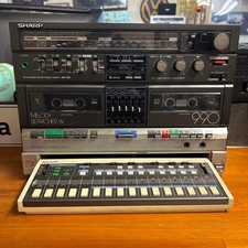 SHARP MR-990 Stéréo Mélodie Double Cassette Radio Junk Sans Haut-Parleurs Usé