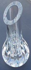 Vase soliflore 24 cm Baccarat modèle Annick cristal étiquette estampille c. 1977