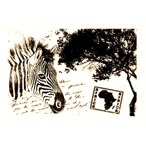 Tampon transparent zebre joy - tampon,