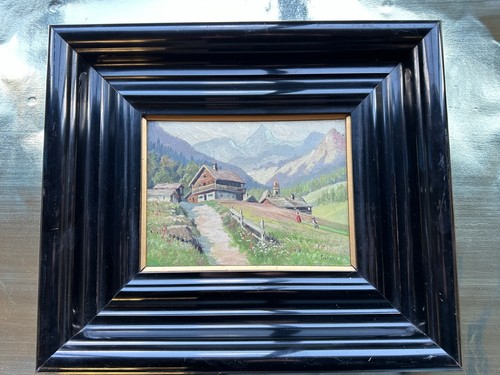 Tableau ancien maisons - ancien,, dans