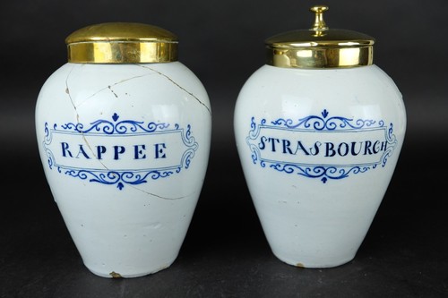 Paire anciens pots tabac - paire,