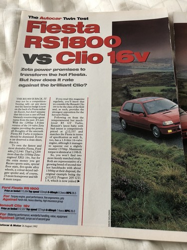 Ford fiesta rs1800 renault - fiesta,