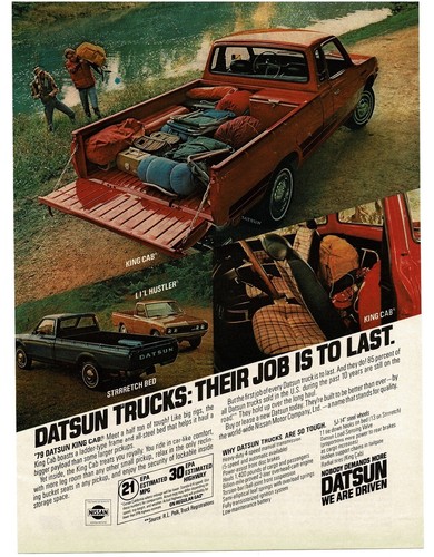1979 datsun king cab - cab, red