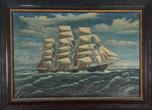 Marine bateau voile huile - À, voile.