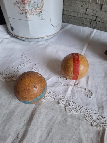 Boules anciennes bois - 2, en