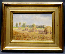 Tableau meules de foin vers