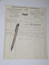 Invoice Manufacture de Sommiers GERARD Dôle 1890