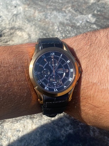 Seiko premier 7t62 0jw0 black - seiko,