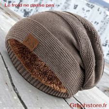 Bonnet Hiver Doublé Fourrure