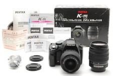 Read [Excellent + 5] Pentax K-m Digital SLR Camera double Lens Black  From JAPAN