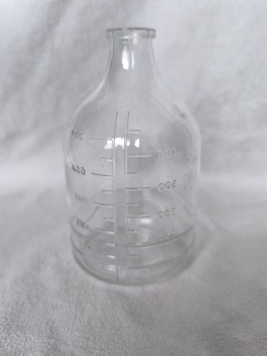 Antique graduated glass bottle - antique,