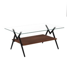 Modern Glass Coffee Table w/
