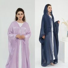 Muslim Women Abaya Inner Dress Hijabs 3Pcs Elegant Ramadan Dubai Party Kaftan