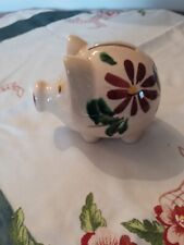 Belle Tirelire à Casser Cochon 🐷 En Céramique Décor Fleurs 