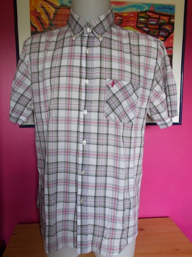 Chemise blanc rayé rose gris - chemise,