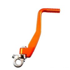 Kick de démarrage alu/acier orange pour moto 50 à boite derbi euro 2/3/4 50cc