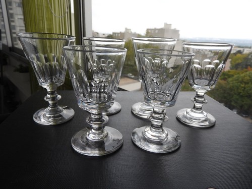 Anciens verres vin en - 6,