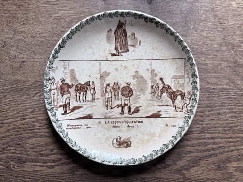 Assiette ancienne terre fer - assiette,