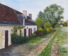 Peinture- Maison tourangelle -
