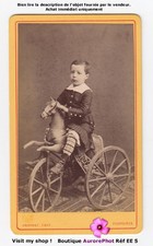 ENFANT SUR SON TRICYCLE CHEVAL, JOUET, TOY, HORSE, CDV à PERPIGNAN -EE5