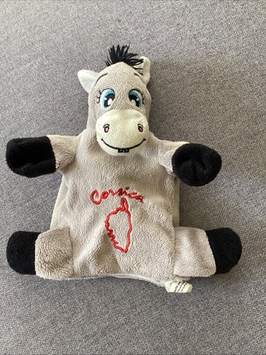 Doudou marionnette ane gris - o/,