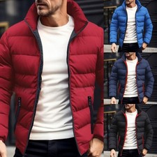 Manteau rembourré matelassé homme prêt à l'hiver avec fermeture éclair et m