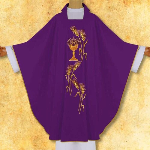 Chasuble brodée calice - chasuble, “calice