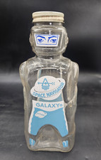 Galaxy Light Blue "SPACE NAVIGATOR" Orange syrup bottle and COIN BANK w/ ACL