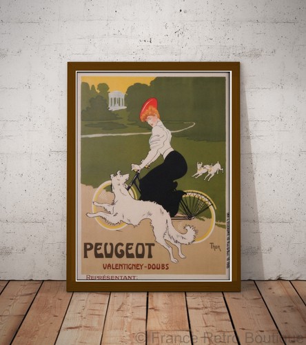 Affiche poster velo peugeot - velo,