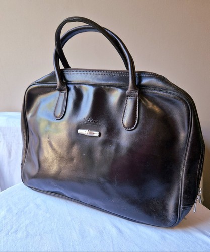 Sac main longchamp cuir - en,