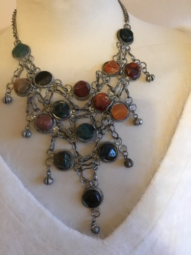 Collier plastron argenté - , et