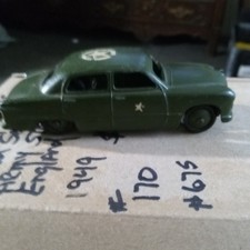 Vintage Dinky Toy #170,675 Ford Sedan Army Staff Car