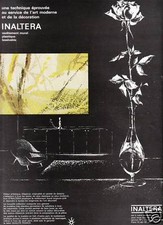 Publicité ancienne revêtement mural Inaltéra 1963 issue de magazine