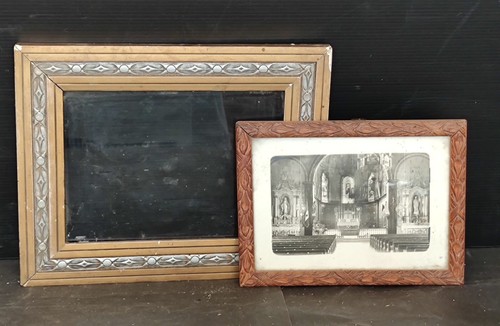 Lot antique wood frame - of, 2