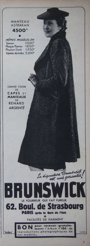 Publicité 1938 brunswick - publicitÉ,