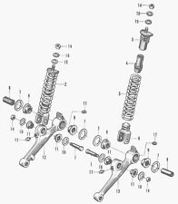 Honda P50 PC50 Front Suspension bushing set