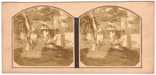 Milk Milk Milk Milk Rural Countryside Photo Stereo circa 1860