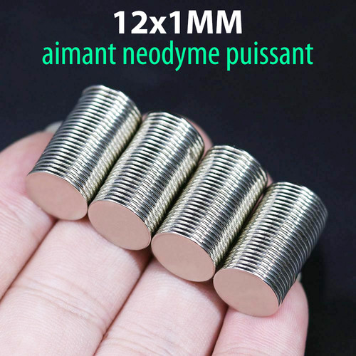 Lot aimant neodyme 12x1mm - lot,