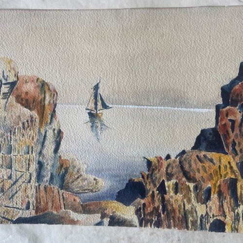 Aquarelle cm voilier - x,