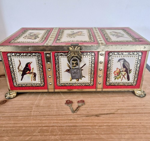 Boîte vintage métal fer - boîte, en